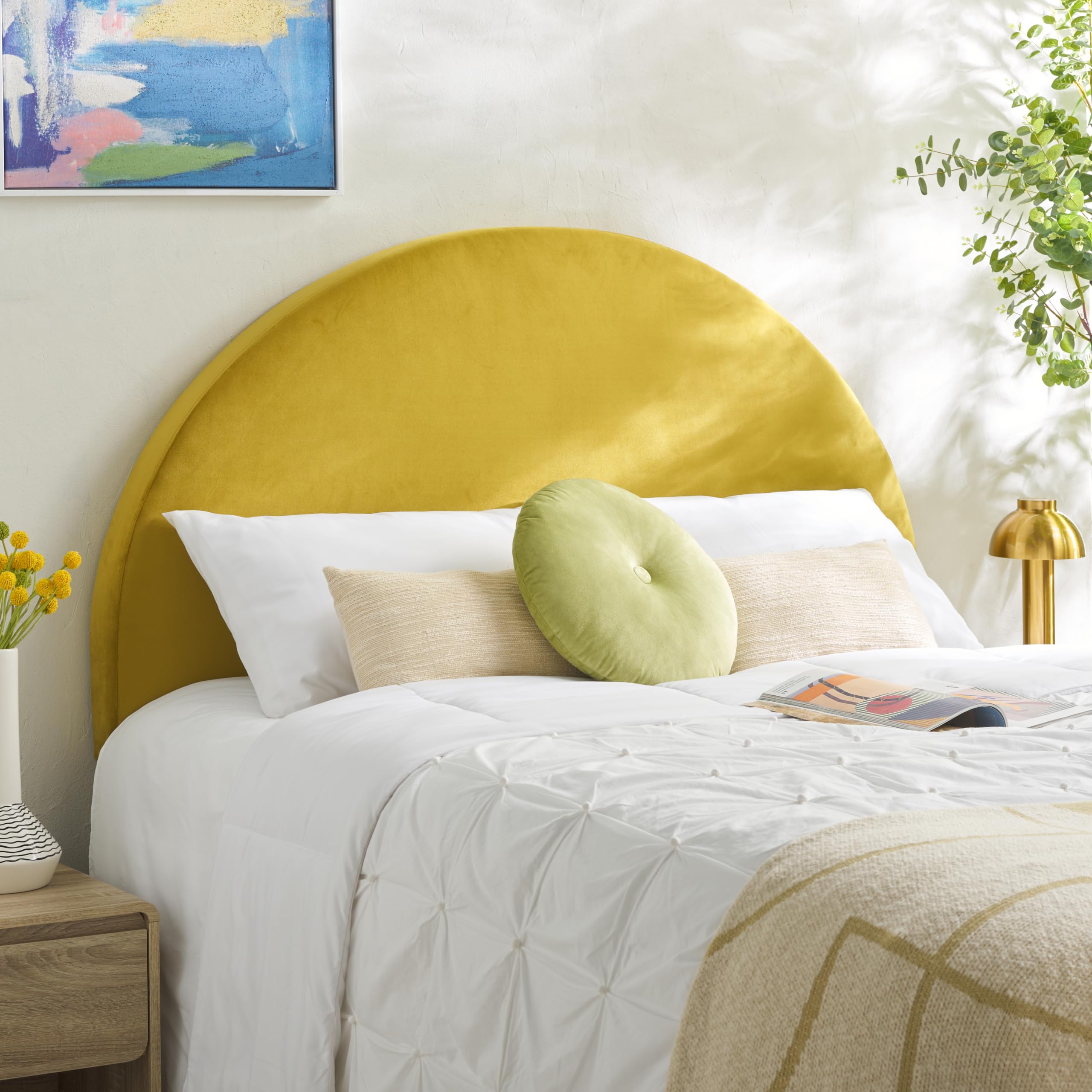 Amazon.com - SAFAVIEH Home Collection Sunnira Mustard Velvet